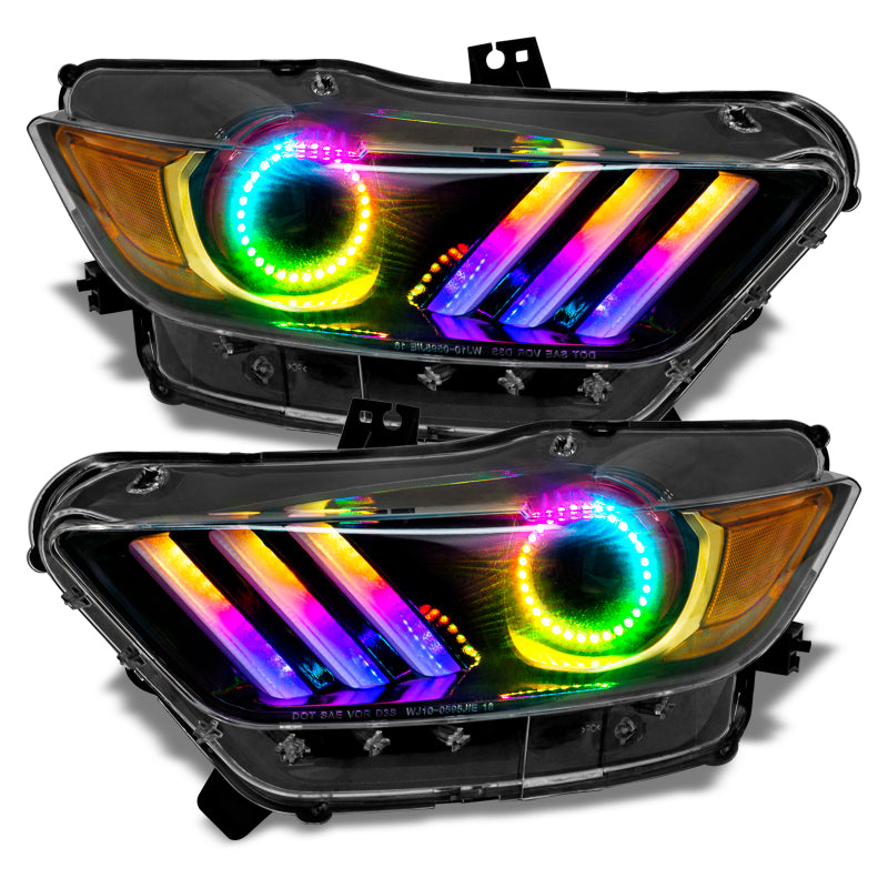 ORACLE Lighting 1335-332 Oracle 15-17 Ford Mustang V6/GT/Shelby Dynamic DRL w/ Halo Kit - ColorSHIFT - Dynamic SEE WARRANTY