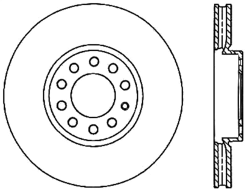Stoptech 127.33110L StopTech Slotted & Drilled Sport Brake Rotor