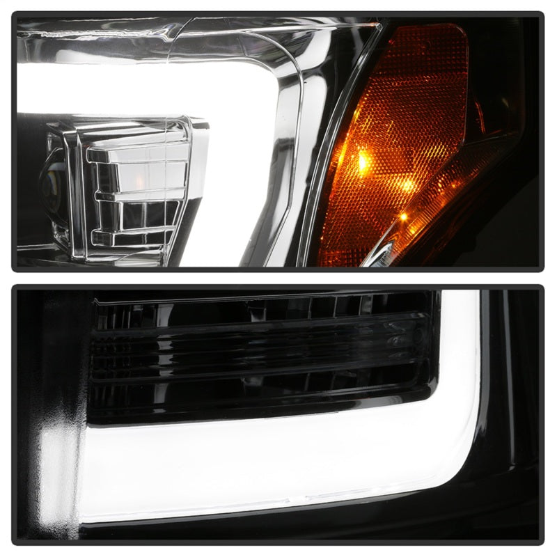 SPYDER 5084705 Spyder 11-16 Ford F-250/F-350 V2 Projector Headlights - Light Bar DRL - Chrome PRO-YD-FS11V2-LB-C