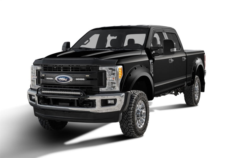 Bushwacker 20942-32 17-20 Ford F-250 Super Duty / F-350 Super Duty Pocket Style Flares 4pc - Agate Black Met