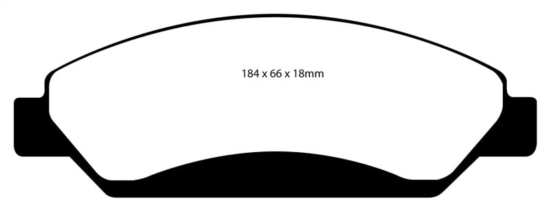 EBC DP61742 07 Cadillac Escalade 6.2 2WD Greenstuff Front Brake Pads