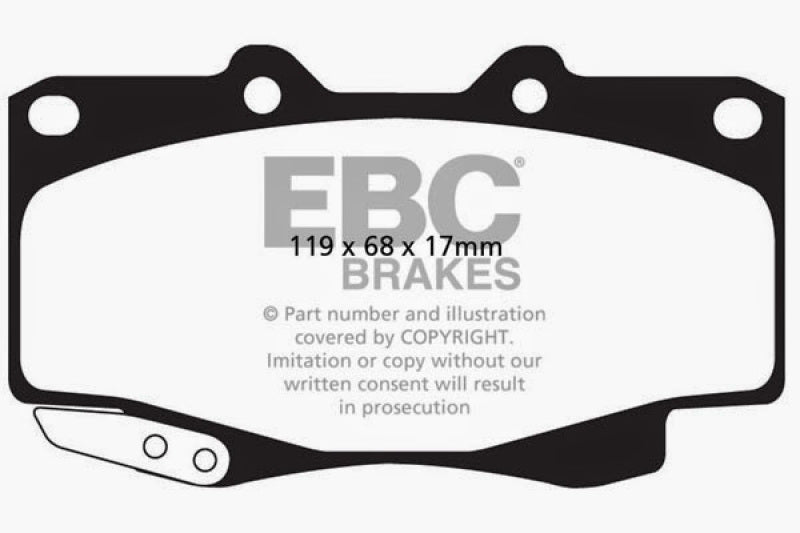 EBC DP62005 99-04 Toyota Tacoma 4WD 2.7 Greenstuff Front Brake Pads