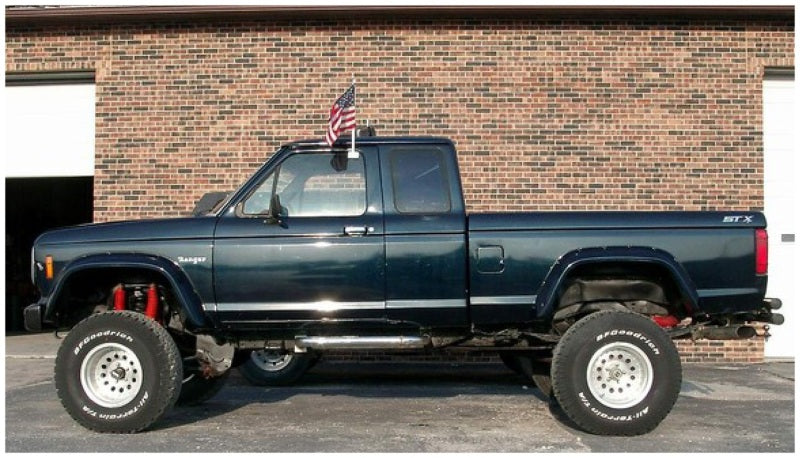 Bushwacker 21008-11 83-92 Ford Ranger Cutout Style Flares 2pc 72.0/84.0in Bed - Black