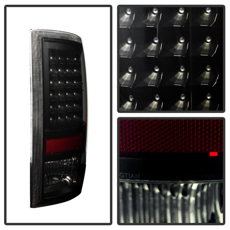 SPYDER 9025617 Xtune Dodge RAM 1500 09-14 LED Tail Lights Incandescent Model Only Black Smoke ALT-JH-DR09-LED-BKSM