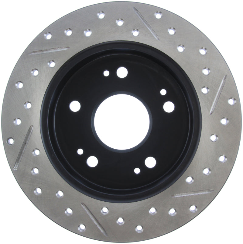 Stoptech 127.40040R StopTech 06-09 Honda Civic Ex/Si Slotted & Drilled Right Rear Rotor