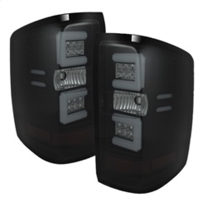 SPYDER 5079992 Spyder 14-18 Chevy 1500 / 15-19 GMC 3500 Dually / Bar LED Tail Lights Blk Smke ALT-YD-CS14-LBLED-BSM