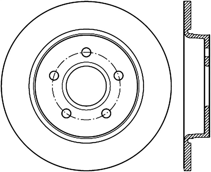 Stoptech 126.61099SR StopTech 13 Ford Focus ST Slotted Right Rear Rotor