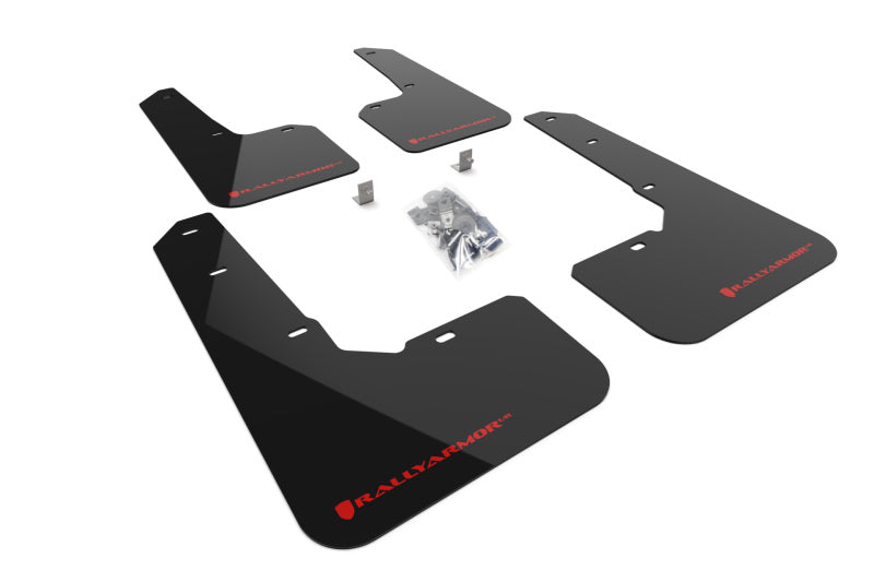 Rally Armor MF76-UR-BLK/RD 2022 Subaru Outback Wilderness Black Mud Flap Red Logo