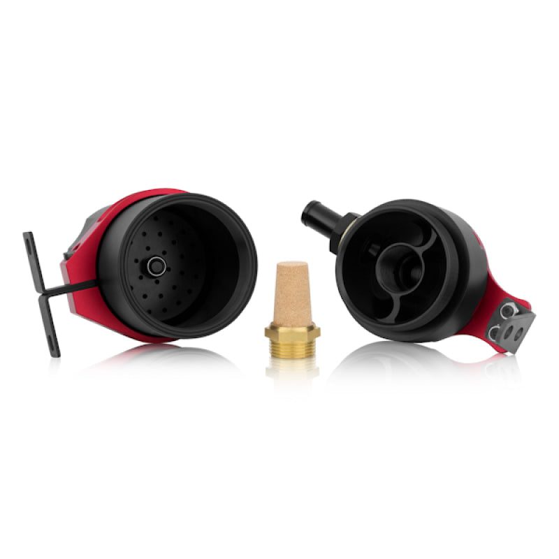 Mishimoto MMBCC-UNI-RD Universal Baffled Oil Catch Can - Red