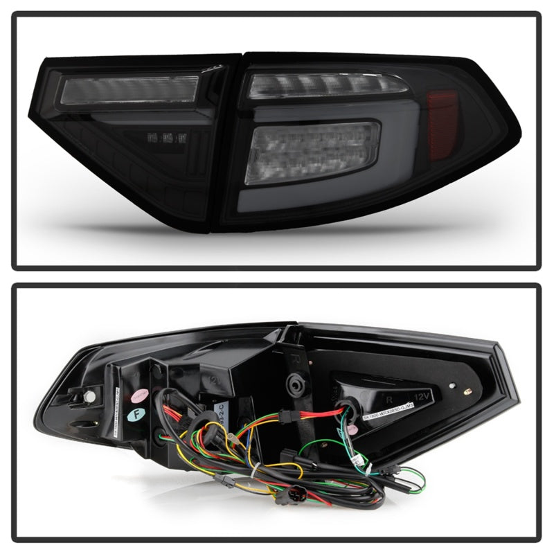 SPYDER 5086747 Spyder 08-14 Subara Impreza WRX Hatchback LED Tail Lights Seq Signal Blk Smoke ALT-YD-SI085D-SEQ-BSM