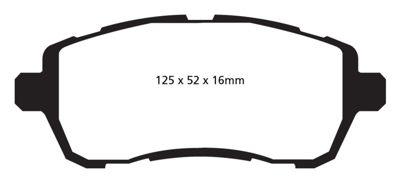 EBC DP42002R 10+ Ford Fiesta 1.6L (Excl ST) Yellowstuff Front Brake Pads