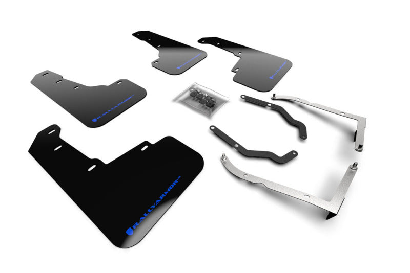 Rally Armor MF46-LTUR-BLK/BL 18-22 Subaru Crosstrek Lift/AT Black UR Mud Flap w/ Blue Logo