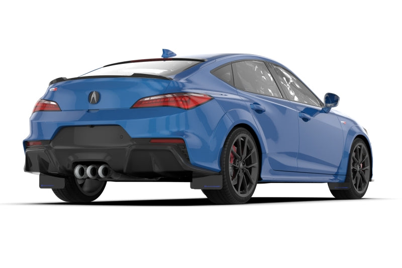 Rally Armor MF109-UR-BLK-RD 23-24 Acura Integra + Integra A-Spec Black UR Mud Flap W/Red Logo (No Drilling Req.)