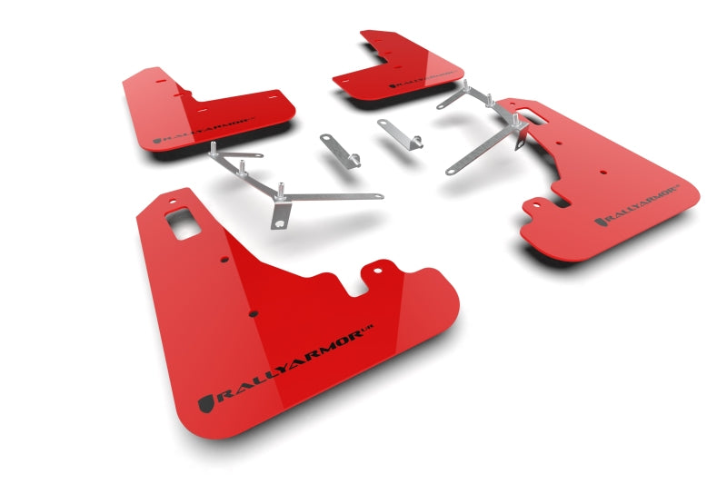 Rally Armor MF99-UR-RD-BLK 2022+ Subaru BRZ / 2022+ Toyota GR86 Red UR Mud Flap w/ Black Logo
