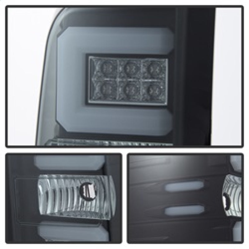 SPYDER 5079992 Spyder 14-18 Chevy 1500 / 15-19 GMC 3500 Dually / Bar LED Tail Lights Blk Smke ALT-YD-CS14-LBLED-BSM