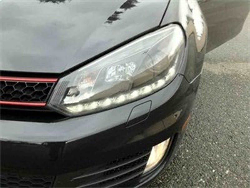SPYDER 5012111 Spyder Volkswagen Golf/GTI 10-13 Projector Headlights Halogen Model- DRL Blk PRO-YD-VG10-DRL-BK