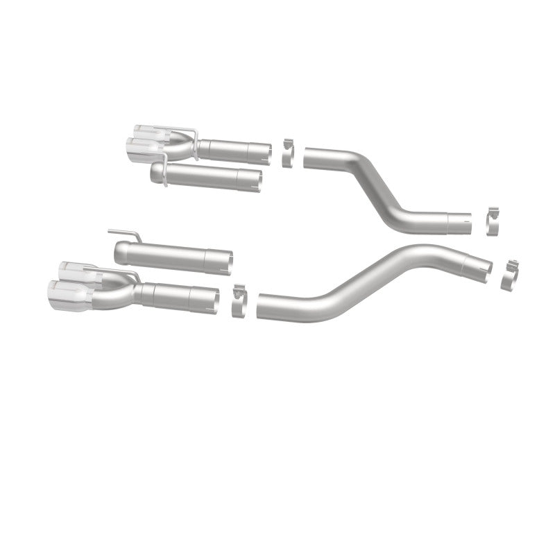 Magnaflow 19206 MagnaFlow Axle-Back, SS, 3in, Quad Split Rear 3.5 Tips 2015 Dodge Challenger incl SRT Hellcat