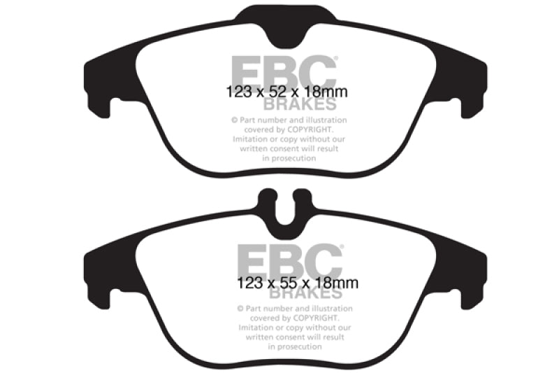 EBC DP41990R 12-14 Mercedes-Benz C250 (W204) 1.8 Turbo Yellowstuff Rear Brake Pads
