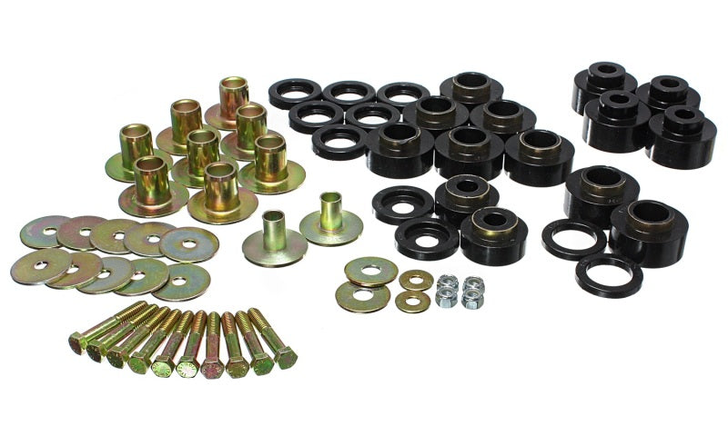 Energy Suspension 3.4170G 68-72 Chevy Chevelle/Monte Carlo/Malibu/El Camino Black Body Mount Set
