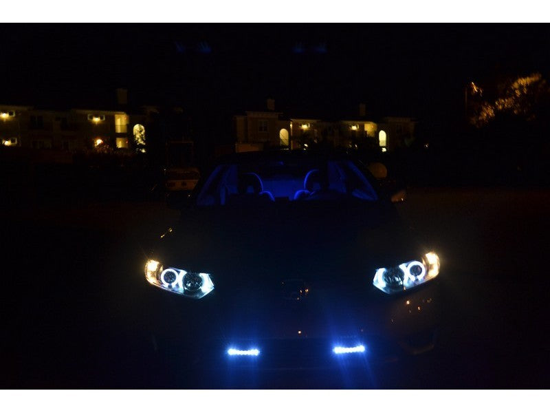 SPYDER 5010780 Spyder Honda Civic 06-08 2Dr Projector Headlights LED Halo Black High H1 Low H1 PRO-YD-HC06-2D-HL-BK