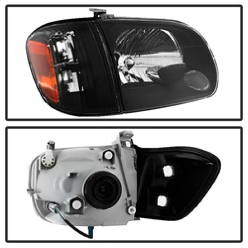 SPYDER 9034336 Xtune Toyota Tundra Double Cab 05-06 OEM Style Headlights & Corner Lights Black HD-JH-TTUN05-AM-BK