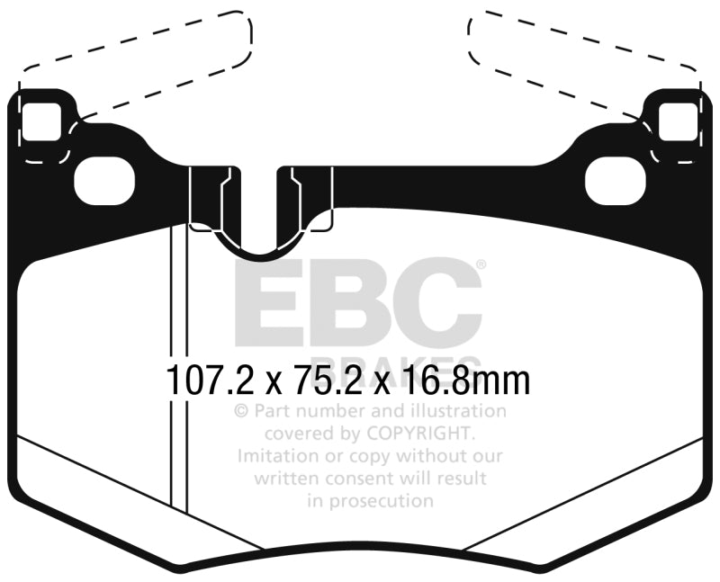 EBC DP42261R 15-17 Lexus RC F / 16-18 Lexus GS F Yellowstuff Rear Brake Pads