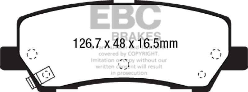 EBC DP43041R 15+ Ford Mustang 2.3 Turbo Yellowstuff Rear Brake Pads