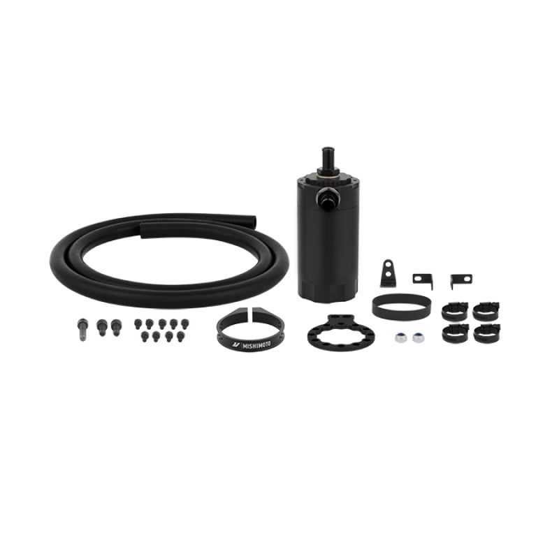 Mishimoto MMBCC-UNI-BK Universal Baffled Oil Catch Can - Black