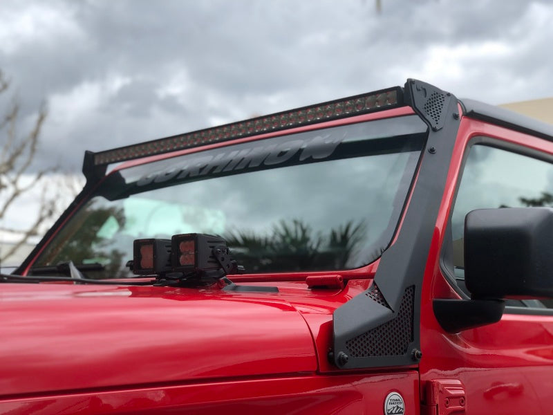 Go Rhino 730500T 18-20 Jeep Wrangler JL/JLU/Gladiator JT XE Windshield Light Bar Mount - 50in Single Row