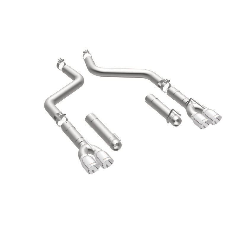 Magnaflow 19206 MagnaFlow Axle-Back, SS, 3in, Quad Split Rear 3.5 Tips 2015 Dodge Challenger incl SRT Hellcat