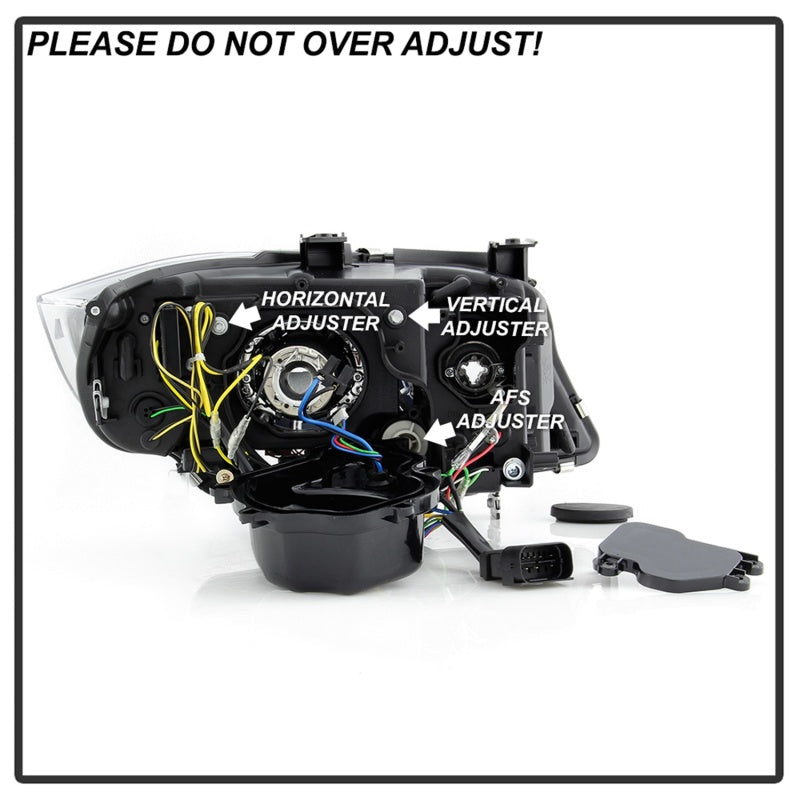 SPYDER 5086488 Spyder 09-12 BMW E90 3-Series 4DR Projector Headlights Halogen - LED - Black - PRO-YD-BMWE9009-BK