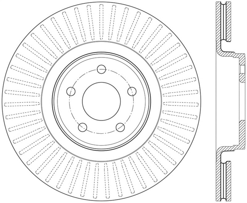 Stoptech 126.65146SL StopTech 14.5+ Ford Focus ST Front Left Slotted Performance Rotor