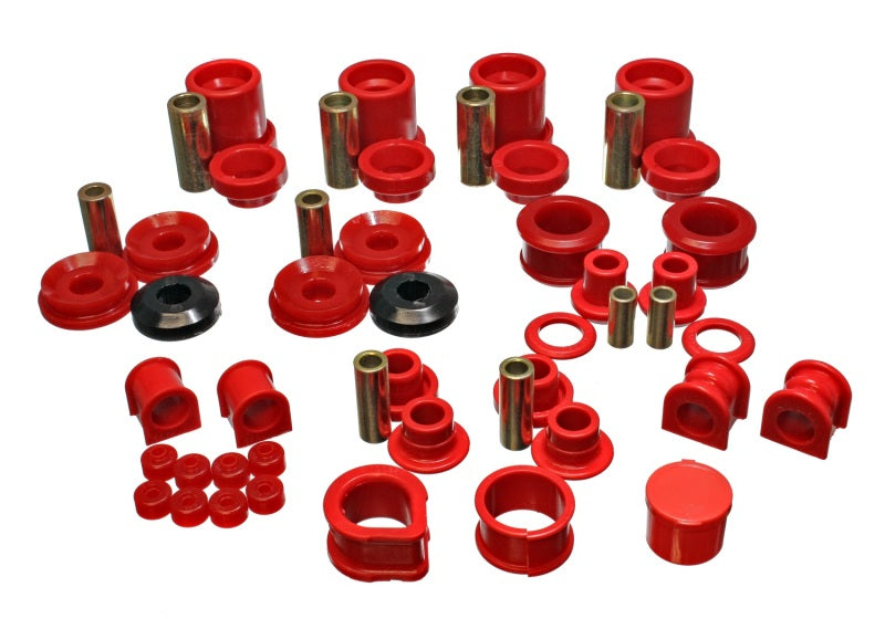 Energy Suspension 7.18105R 90-96 Nissan 300ZX Red Hyper-Flex Master Bushing Set (Sway bar end link bushings a