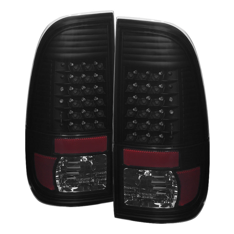 SPYDER 9027697 Xtune Ford Super Duty 08-15 LED Tail Lights Black Smoke ALT-JH-FS08-LED-BKSM
