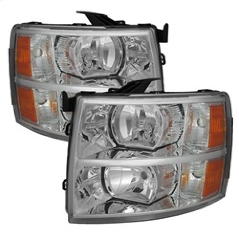 SPYDER 5076984 Xtune Chevy Silverado 07-13 Crystal Headlights Chrome HD-JH-CS07-AM-C