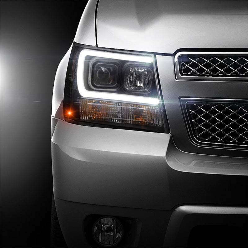 SPYDER 5082565 Spyder 07-14 Chevy Suburban/1500/2500/Tahoe V2 Projector Headlights Blk PRO-YD-CSUB07V2-DRL-BK