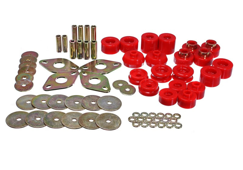 Energy Suspension 8.4110R 00-02 Toyota 4-Runner 2WD/4WD Red Body Mount Bushing Set