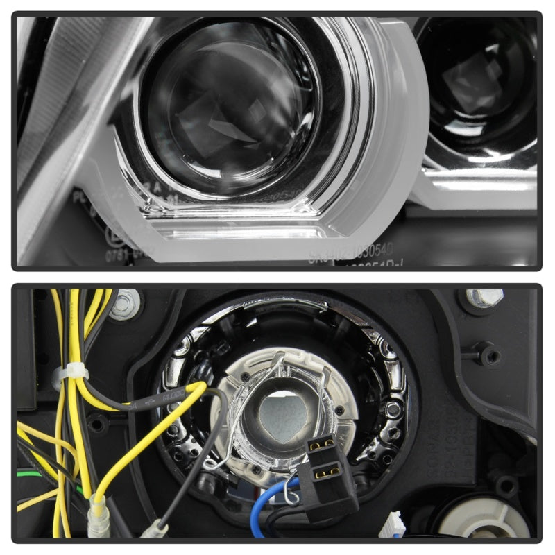 SPYDER 5086488 Spyder 09-12 BMW E90 3-Series 4DR Projector Headlights Halogen - LED - Black - PRO-YD-BMWE9009-BK