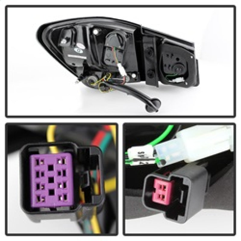 SPYDER 5076595 Spyder Chevy Cruze 2011-2014 Light Bar LED Tail Lights Black ALT-YD-CCRZ11-LBLED-BK