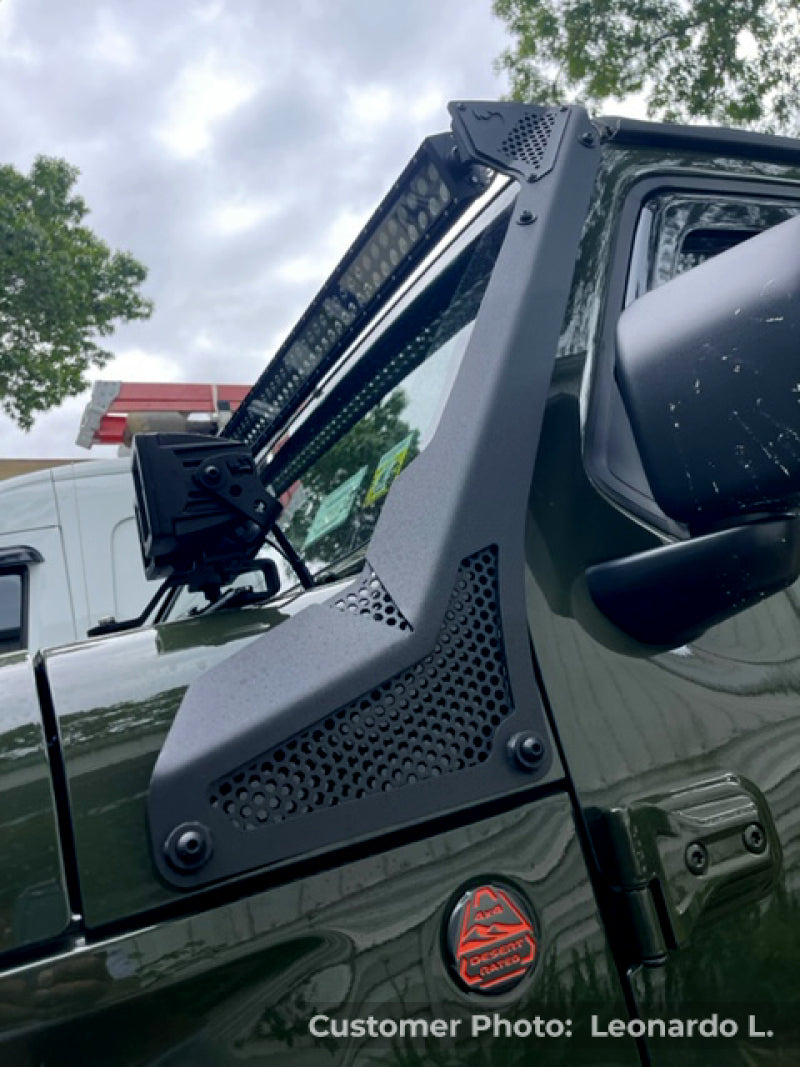 Go Rhino 730500T 18-20 Jeep Wrangler JL/JLU/Gladiator JT XE Windshield Light Bar Mount - 50in Single Row