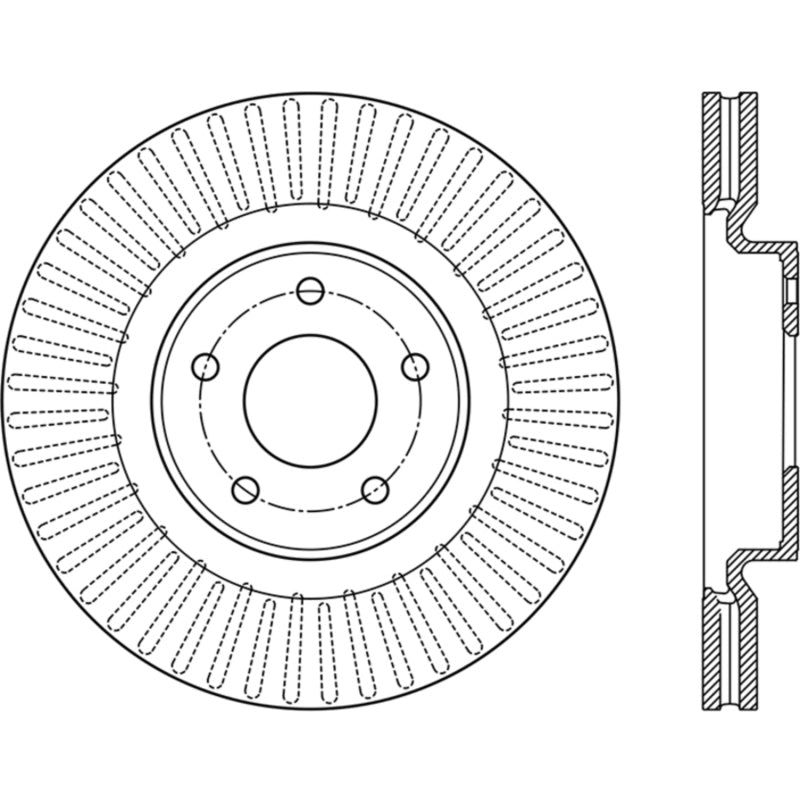 Stoptech 126.42120SL StopTech 13-15 Nissan Pathfinder Slotted Front Left Rotor