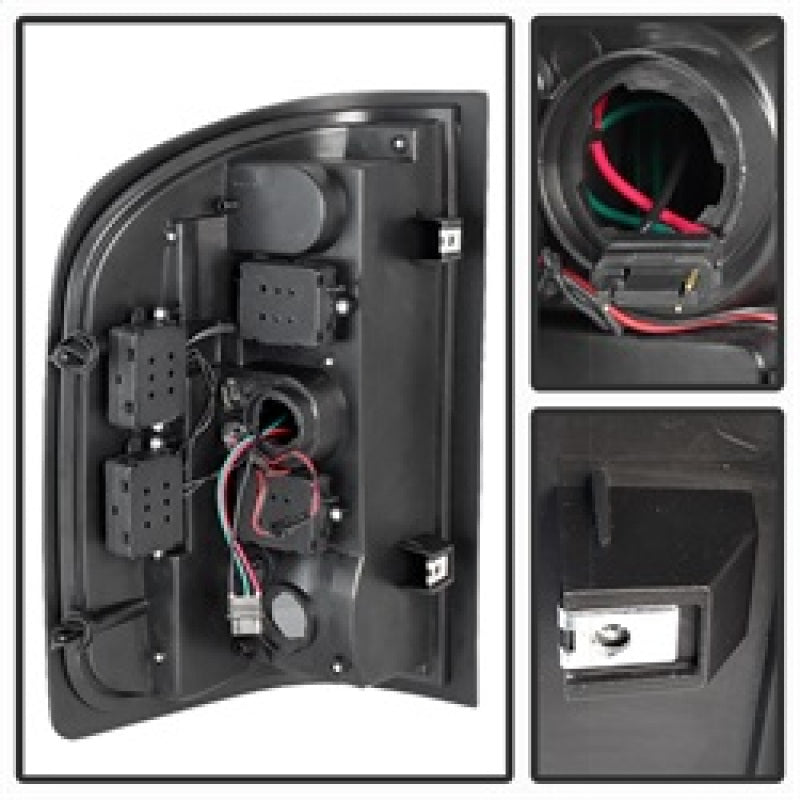SPYDER 5077493 Xtune Chevy Silverado 07-13 LED Tail Lights Black Smoke ALT-JH-CS07-LED-BKSM