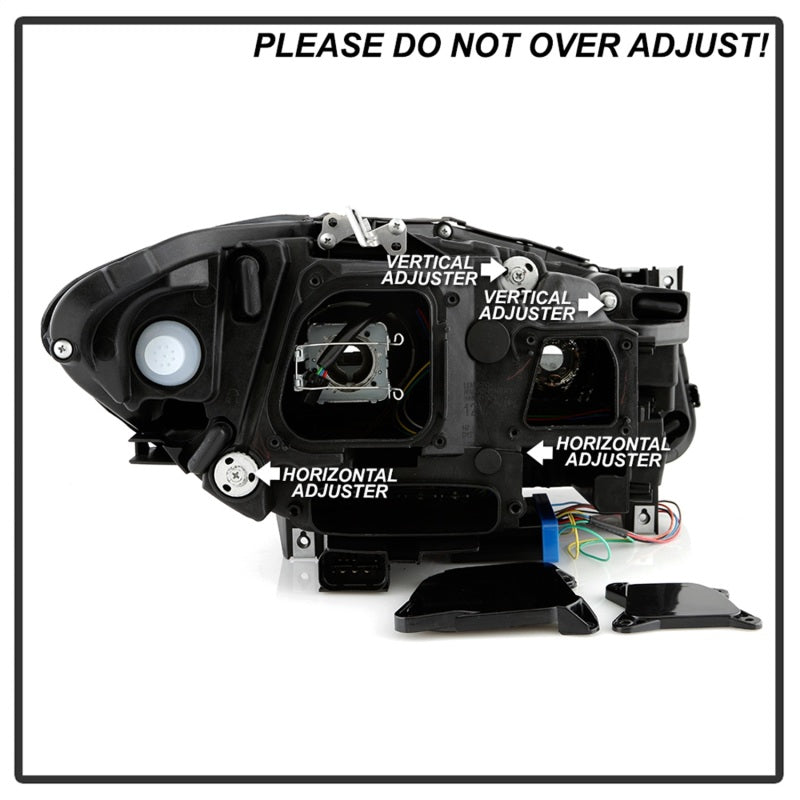 SPYDER 5088208 Spyder BMW 5 Series F10 11-13 Xenon/HID AFS Projector Headlights - Black PRO-YD-BMWF10HIDAFS-SEQ-BK