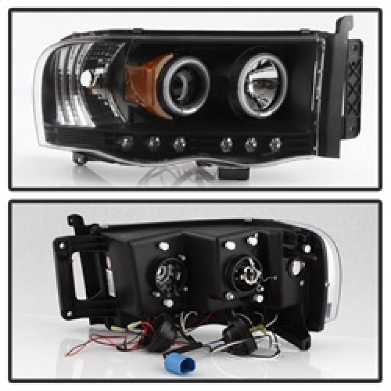 SPYDER 5009975 Spyder Dodge RAM 1500 02-05/RAM 2500 03-05 Projector Headlights LED Halo LED Blk PRO-YD-DR02-HL-BK