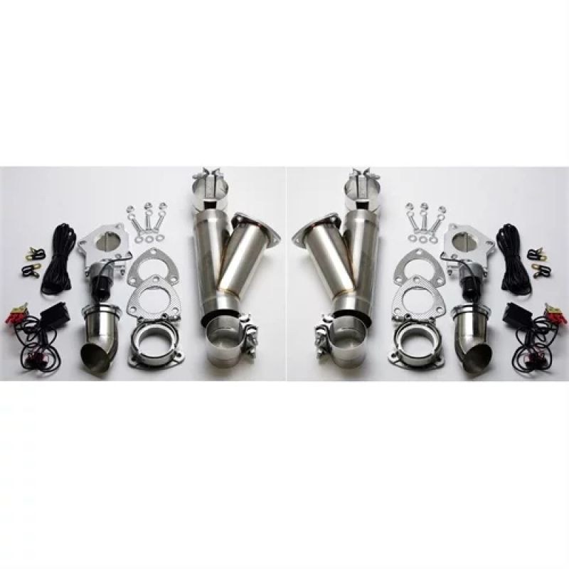Granatelli Motor Sports 302530K Granatelli 3.0in Stainless Steel Electronic Dual Exhaust Cutout w/Slip Fit & Band Clamp