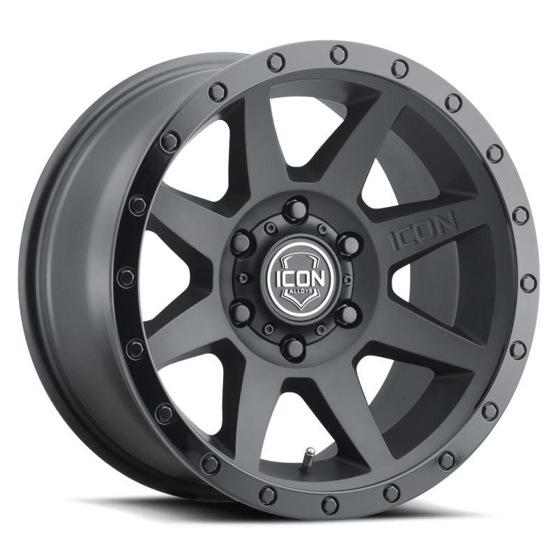ICON 1817858347DB Rebound 17x8.5 6x5.5 0mm Offset 4.75in BS 106.1mm Bore Double Black Wheel