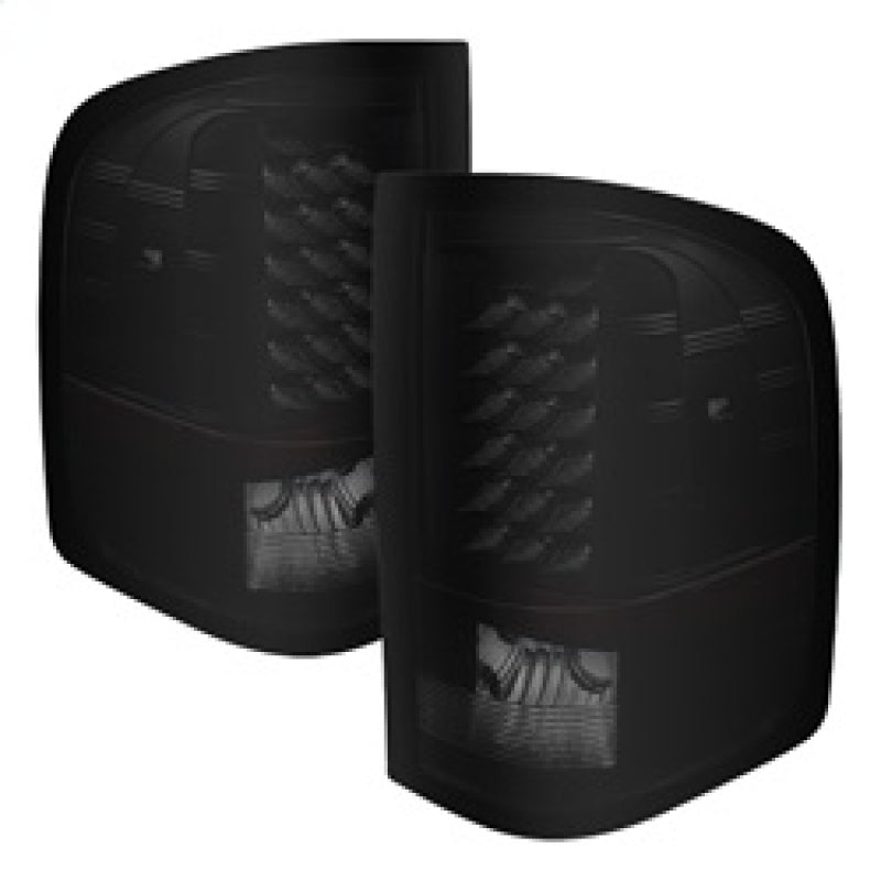 SPYDER 5077493 Xtune Chevy Silverado 07-13 LED Tail Lights Black Smoke ALT-JH-CS07-LED-BKSM