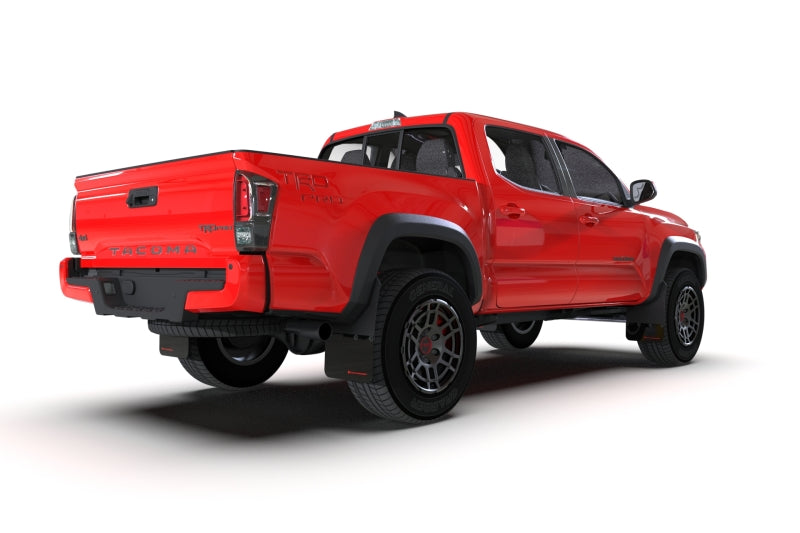 Rally Armor MF94-BLK-MBK 16-22 Toyota Tacoma Black Mud Flap w/ Metallic Black Logo