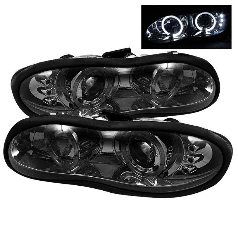 SPYDER 5009258 Spyder Chevy Camaro 98-02 Projector Headlights LED Halo LED Smke - Low H1 PRO-YD-CCAM98-HL-SM