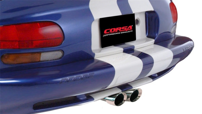 CORSA Performance 14119 Corsa 1996-2002 Dodge Viper GTS 8.0L V10 Polished Sport Cat-Back Exhaust w/3in Inlet
